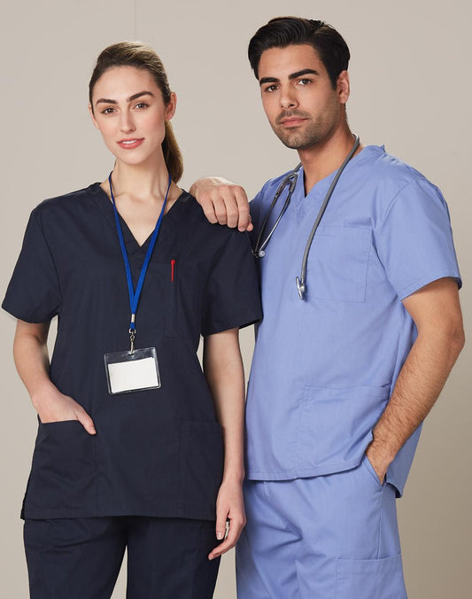 [M7630] Unisex Scrubs Short Sleeve Tunic Top