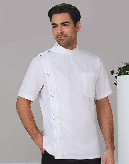 [M7636] Men's Stud Front Short Sleeve Jacket