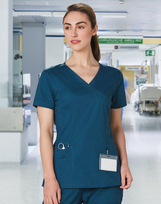 [M7640] Ladies' Solid Colour S/S Scrub Top