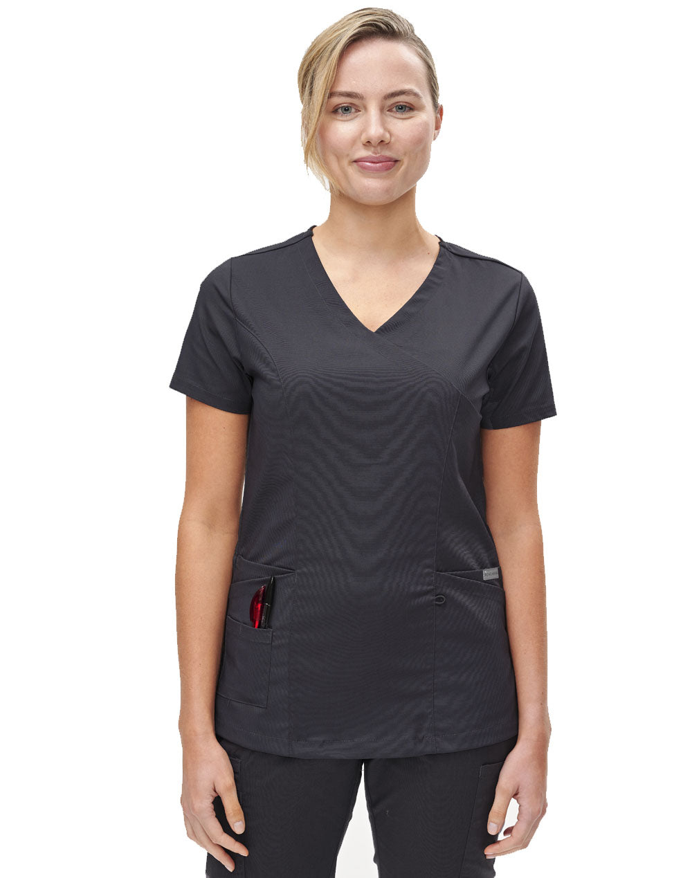 [M7640] Ladies' Solid Colour S/S Scrub Top