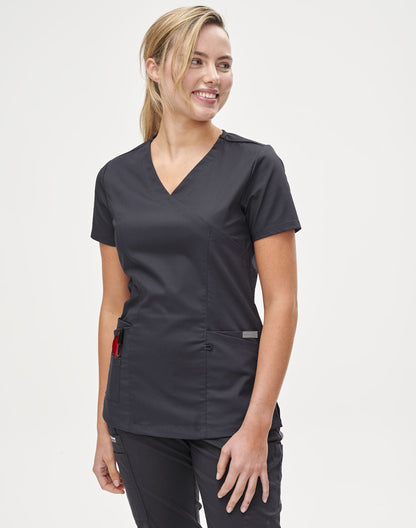 [M7640] Ladies' Solid Colour S/S Scrub Top