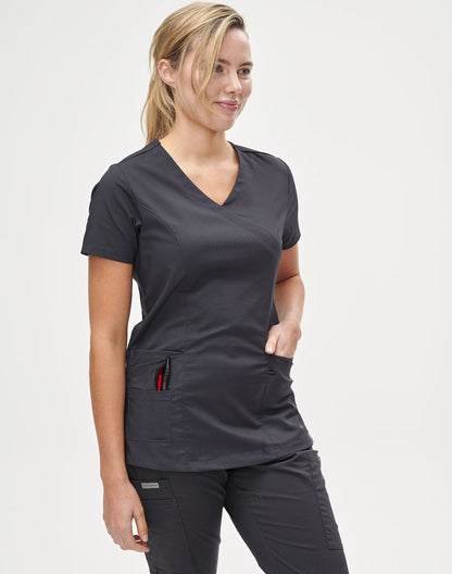 [M7640] Ladies' Solid Colour S/S Scrub Top
