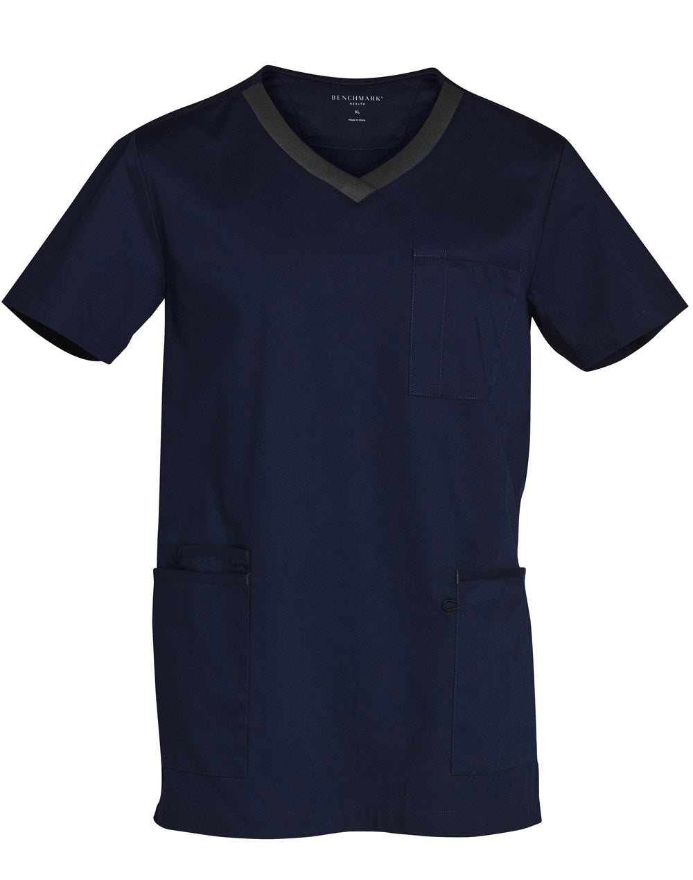 [M7650] Men's Contrast Colour S/S Scrub Top