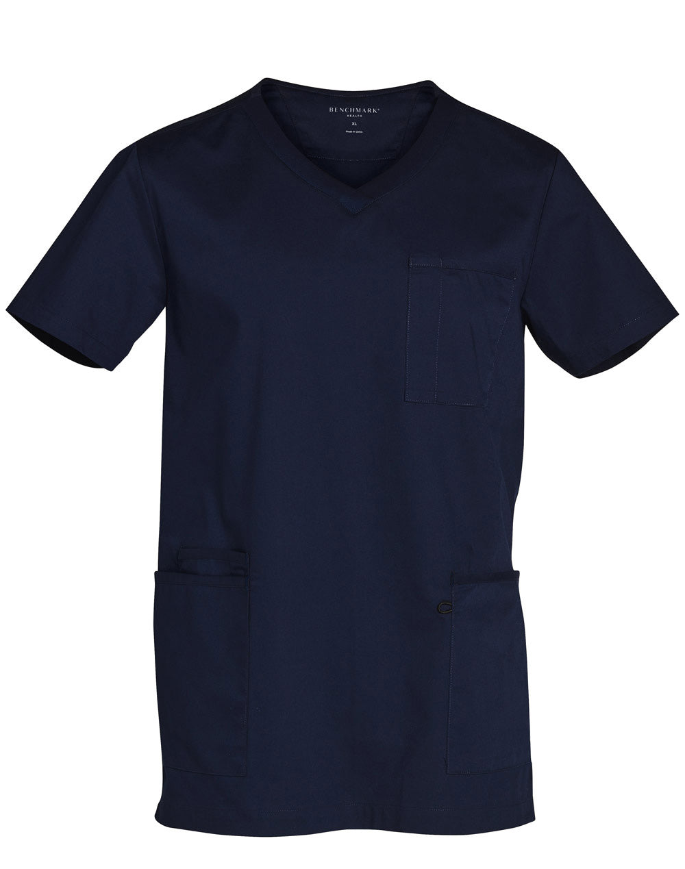 [M7650] Men's Contrast Colour S/S Scrub Top