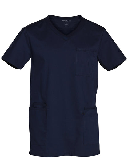 [M7650] Men's Contrast Colour S/S Scrub Top