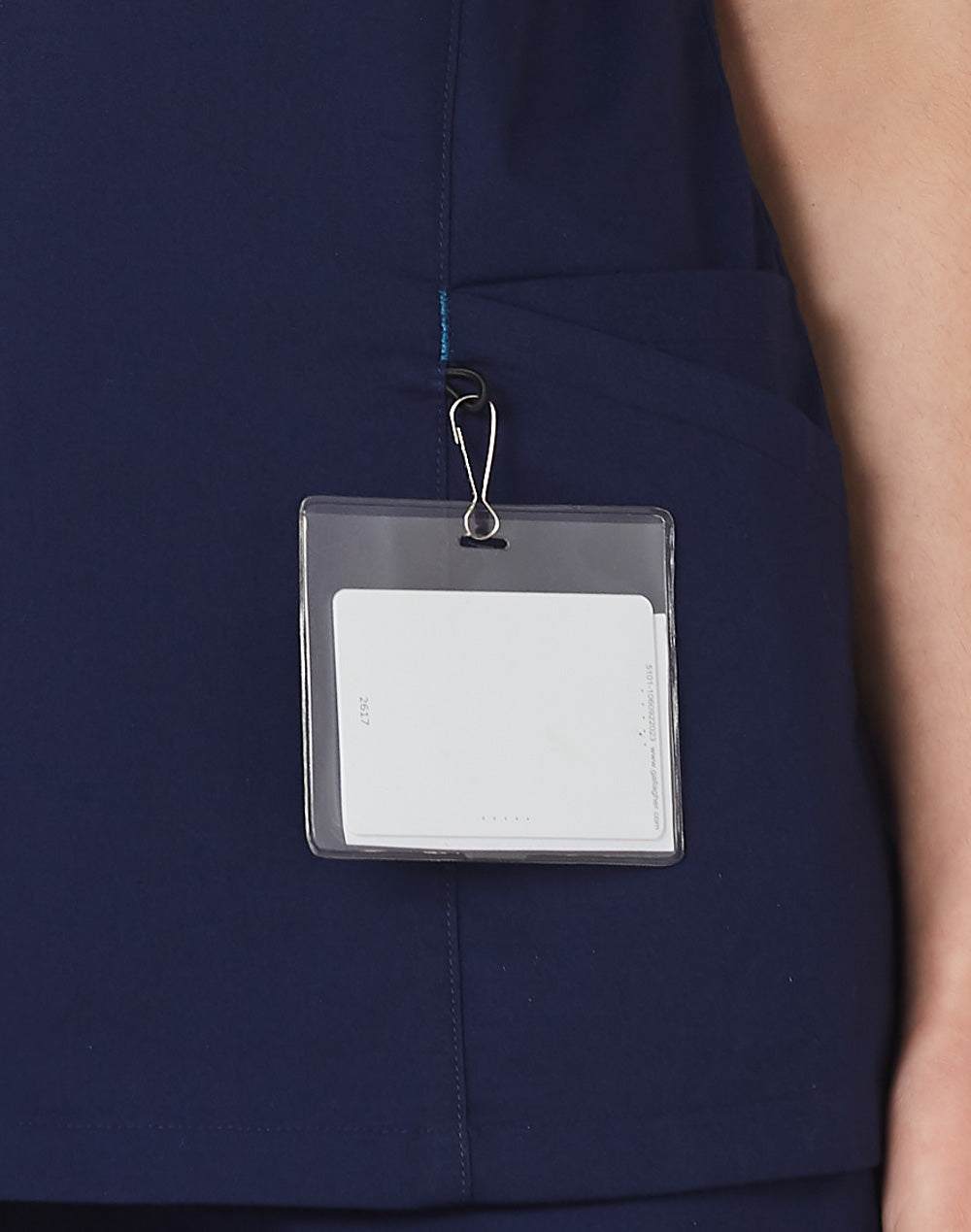 [M7660] Ladies' Contrast Colour S/S Scrub Top