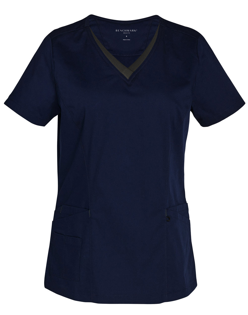 [M7660] Ladies' Contrast Colour S/S Scrub Top