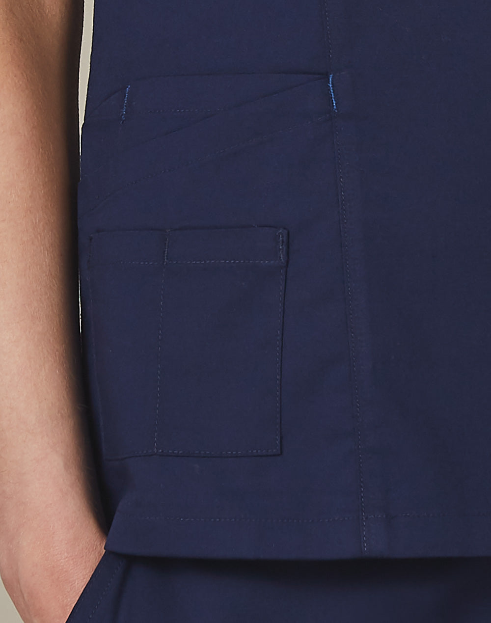 [M7660] Ladies' Contrast Colour S/S Scrub Top