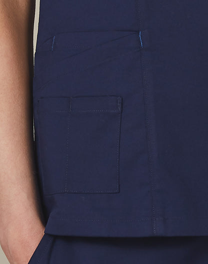 [M7660] Ladies' Contrast Colour S/S Scrub Top