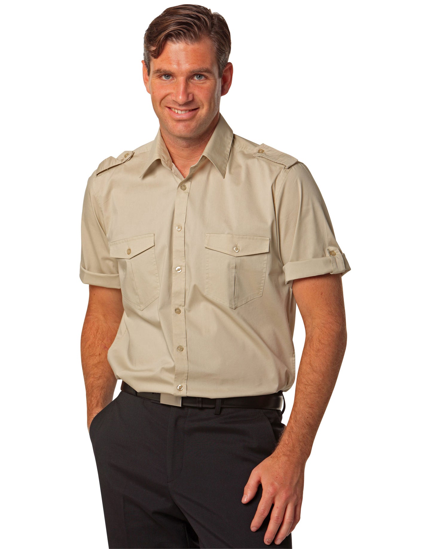 [M7911] Men's Short Sleeve Military Shirt