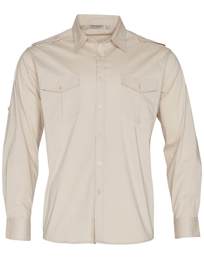 [M7912] Men's Long Sleeve Military Shirt