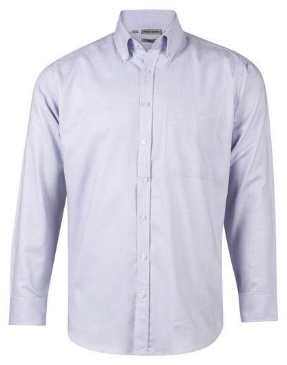 [M7922] Men's Dot Contrast Long Sleeve Shirt