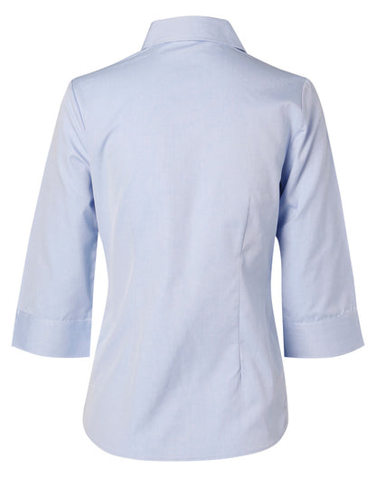 [M8013] Women's Fine Chambray 3/4 Sleeve Shirt