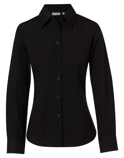 [M8020L] Women's Cotton/Poly Stretch L/S Shirt
