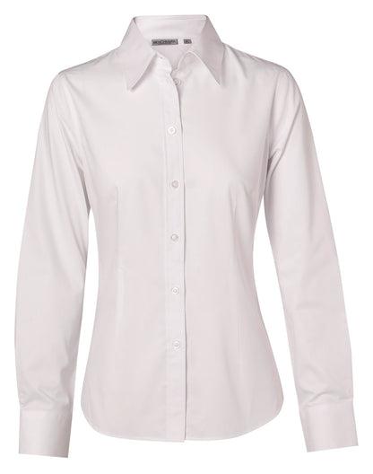 [M8020L] Women's Cotton/Poly Stretch L/S Shirt