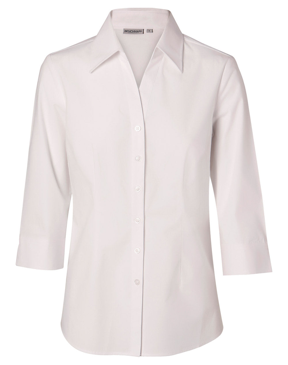 [M8030Q] Women's Fine Twill 3/4 Sleeve Shirt