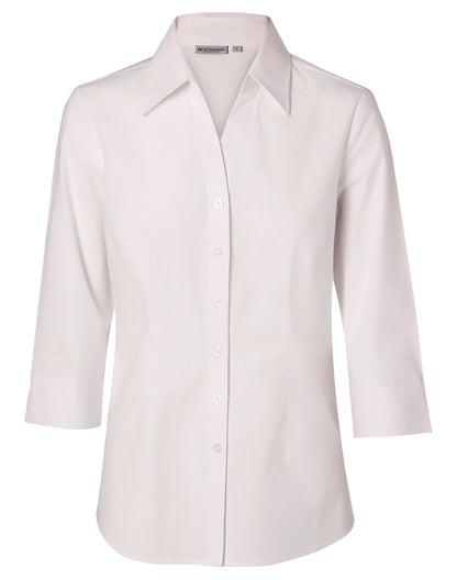 [M8030Q] Women's Fine Twill 3/4 Sleeve Shirt