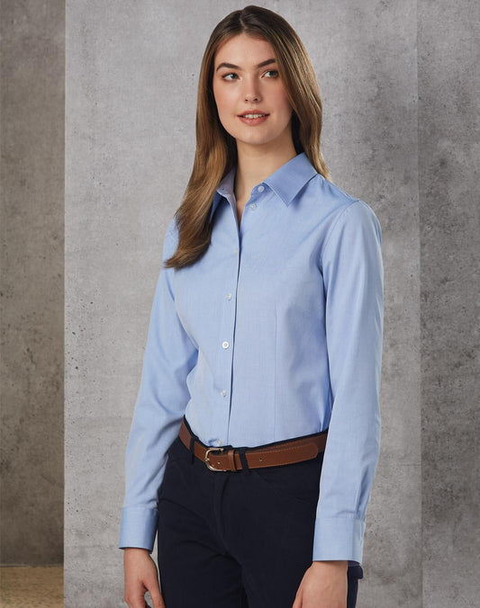 [M8040L] Women's CVC Oxford L/S Shirt