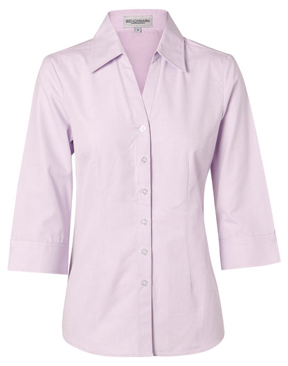 [M8040Q] Women's CVC Oxford 3/4 Sleeve Shirt
