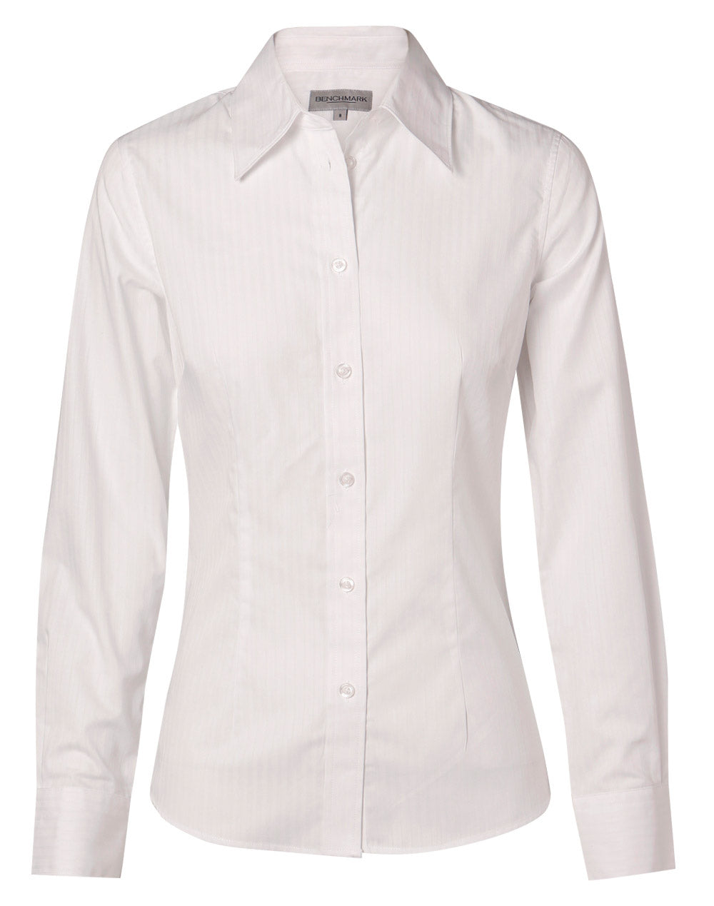 [M8100L] Women's Self Stripe L/S Shirt