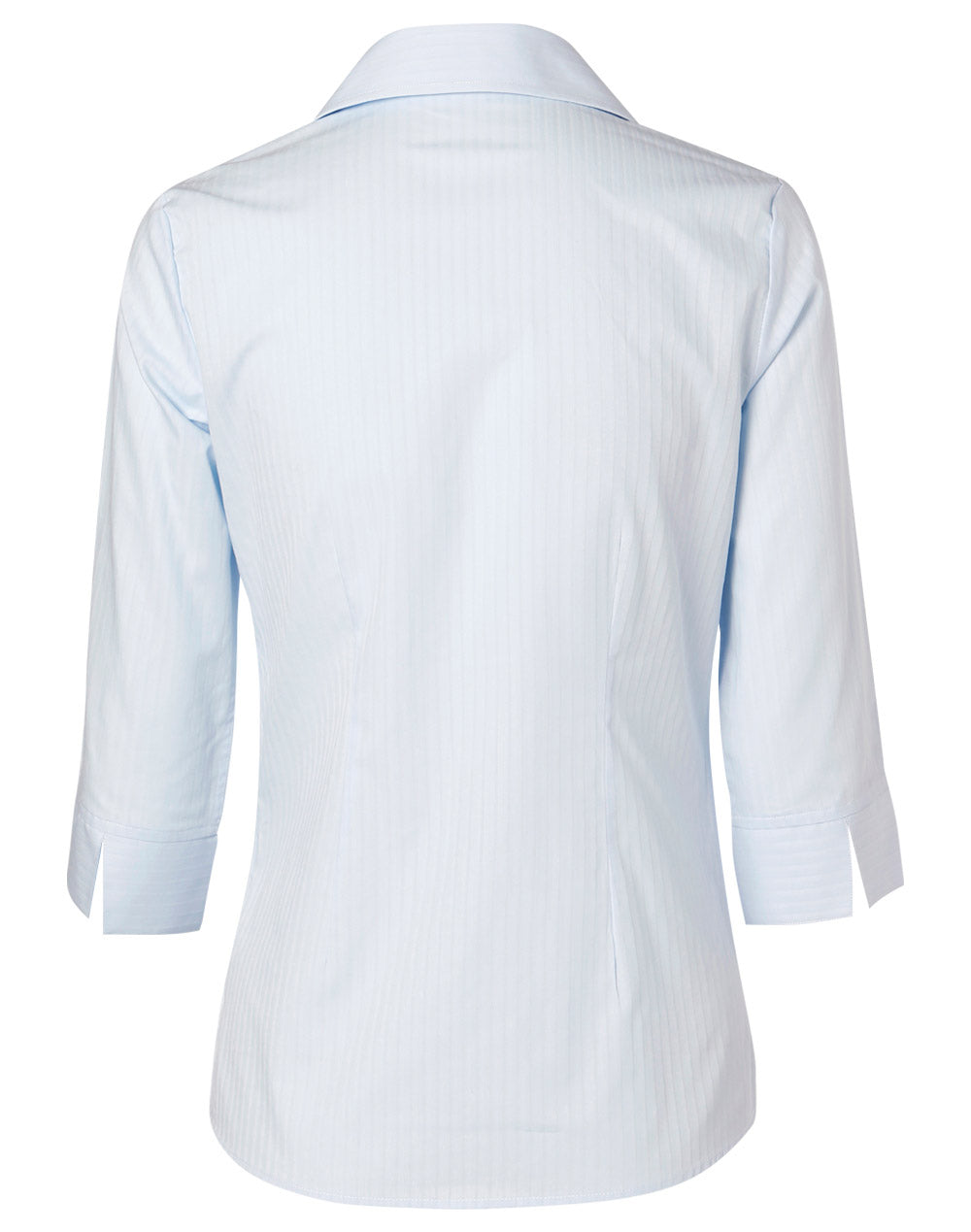 [M8100Q] Women's Self Stripe 3/4 Sleeve Shirt