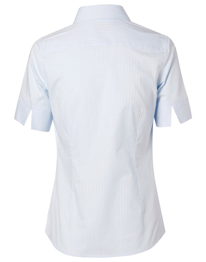 [M8100S] Women's Self Stripe S/S Shirt