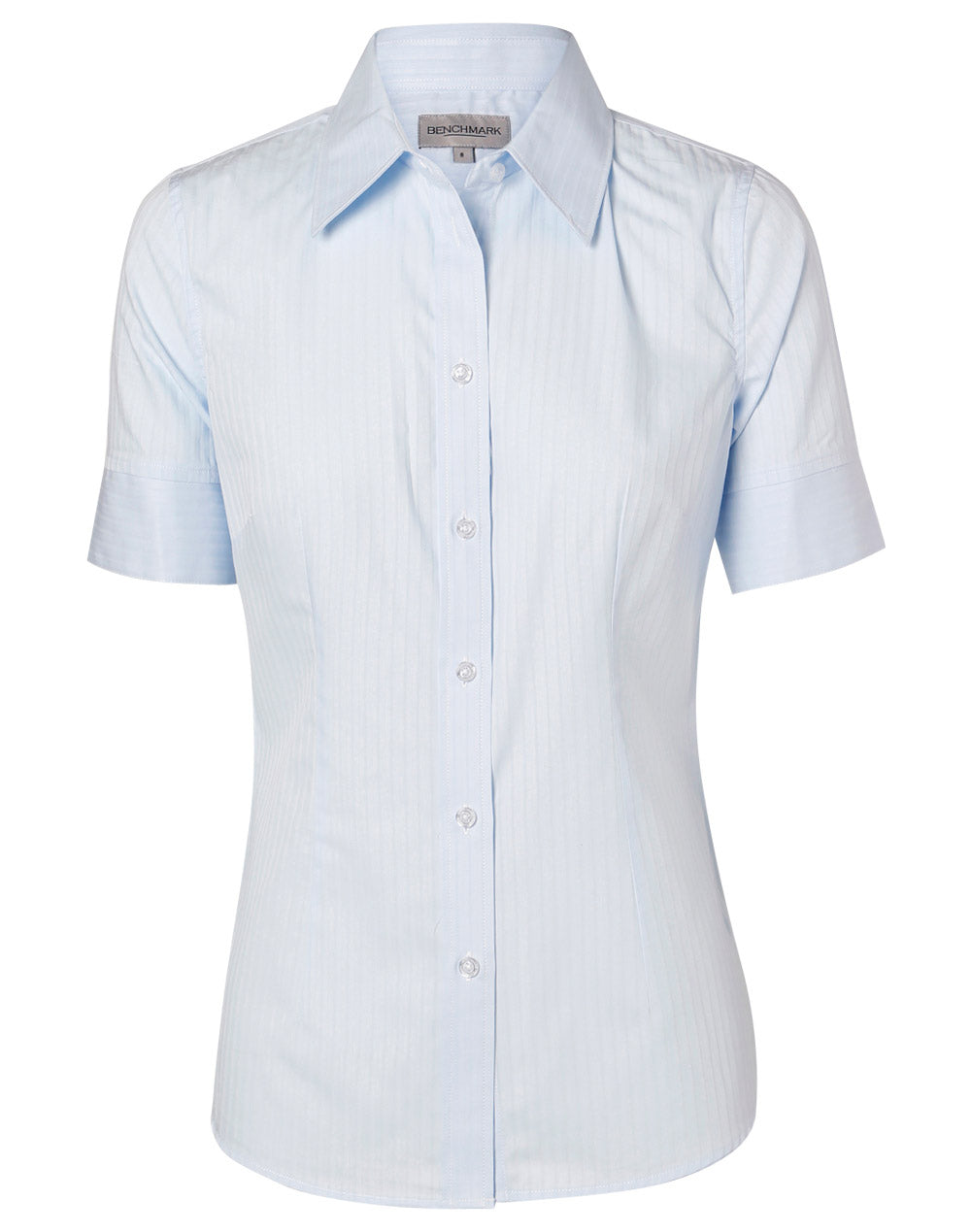 [M8100S] Women's Self Stripe S/S Shirt
