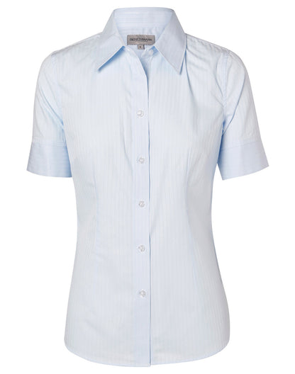 [M8100S] Women's Self Stripe S/S Shirt