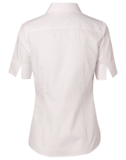 [M8100S] Women's Self Stripe S/S Shirt