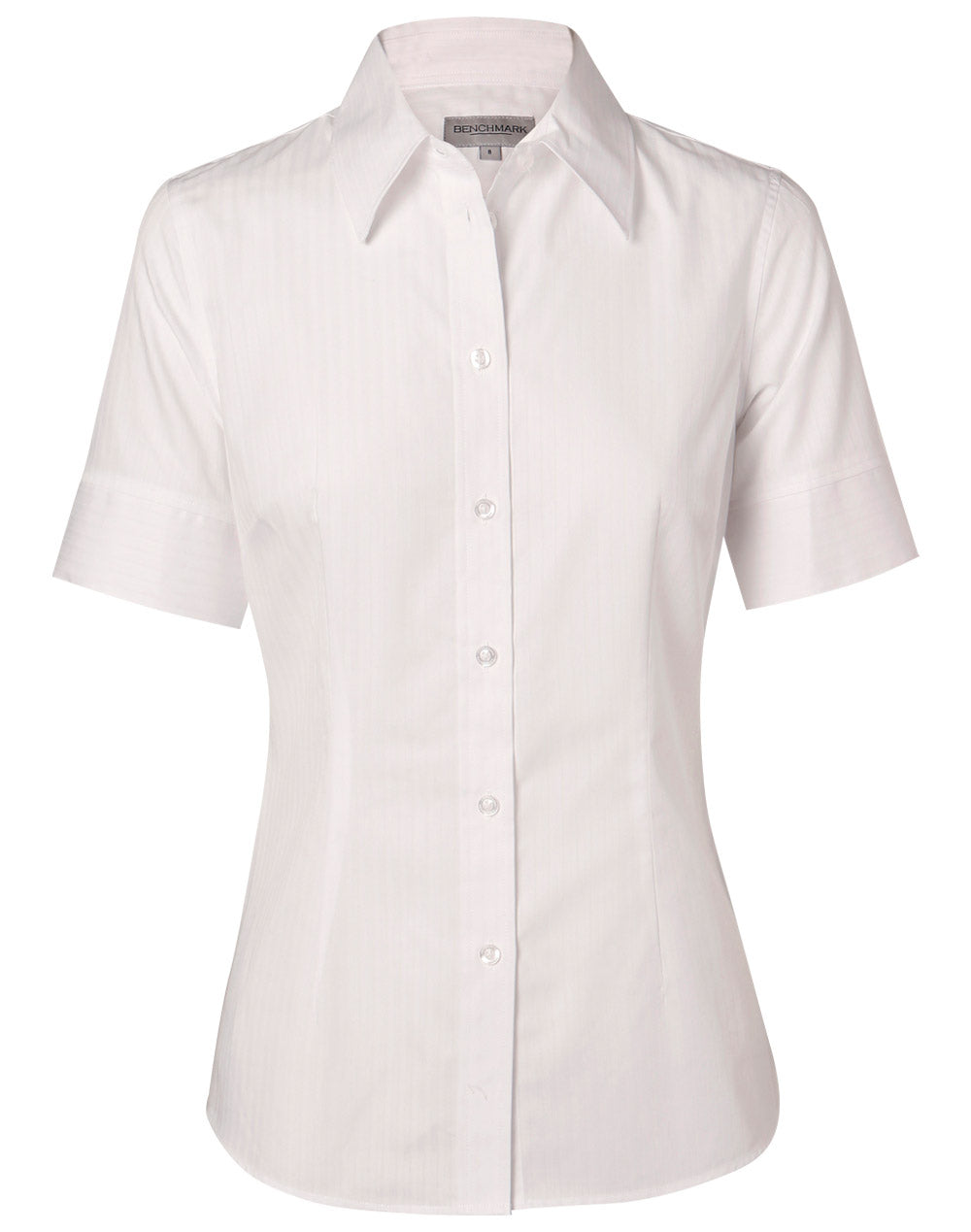 [M8100S] Women's Self Stripe S/S Shirt