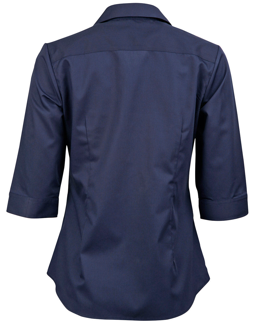 [M8110Q] Ladies' Dobby Striped Taped 3/4 Sleeve Shirt