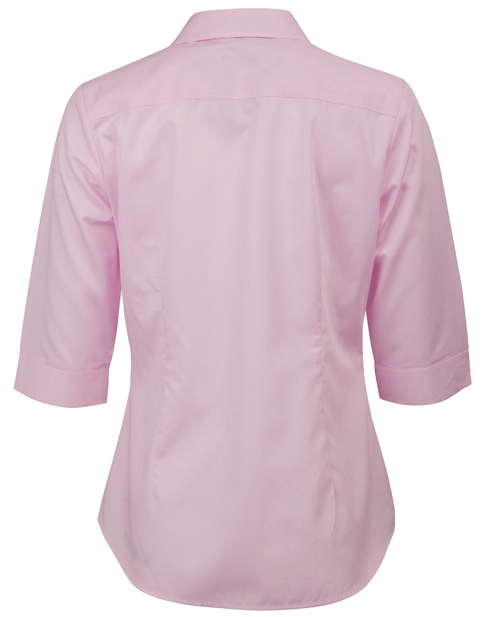 [M8110Q] Ladies' Dobby Striped Taped 3/4 Sleeve Shirt