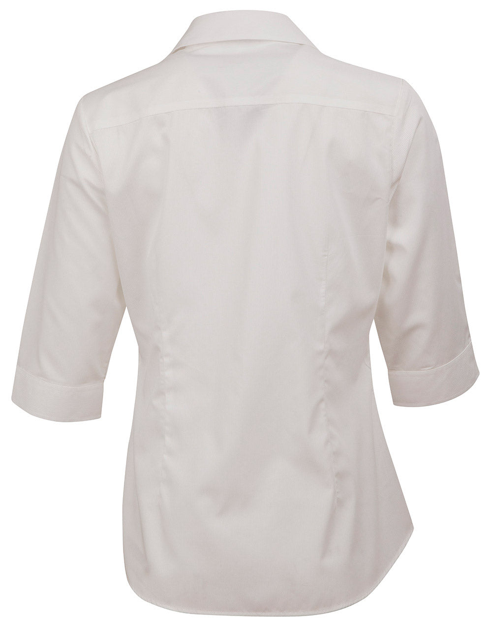 [M8110Q] Ladies' Dobby Striped Taped 3/4 Sleeve Shirt