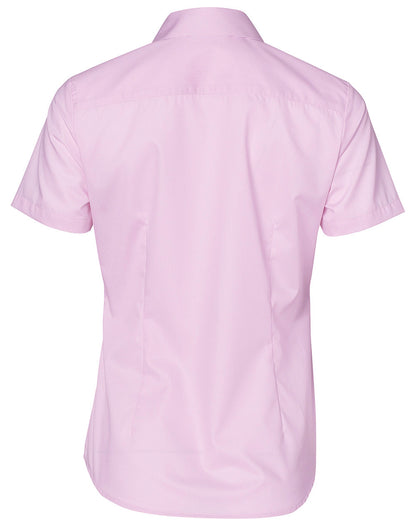 [M8110S] Ladies' Dobby Striped Taped S/S Shirt