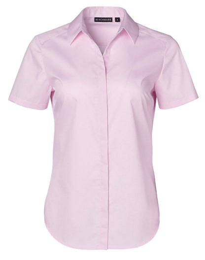 [M8110S] Ladies' Dobby Striped Taped S/S Shirt