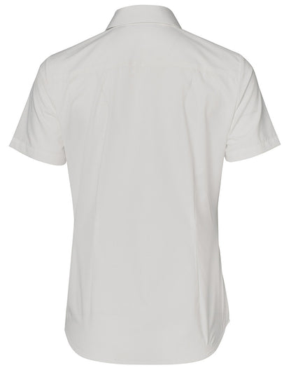 [M8110S] Ladies' Dobby Striped Taped S/S Shirt