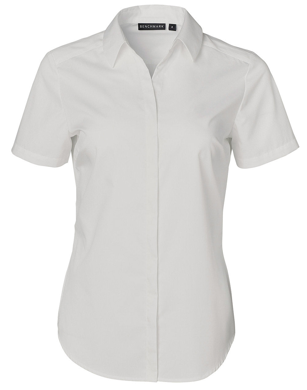 [M8110S] Ladies' Dobby Striped Taped S/S Shirt