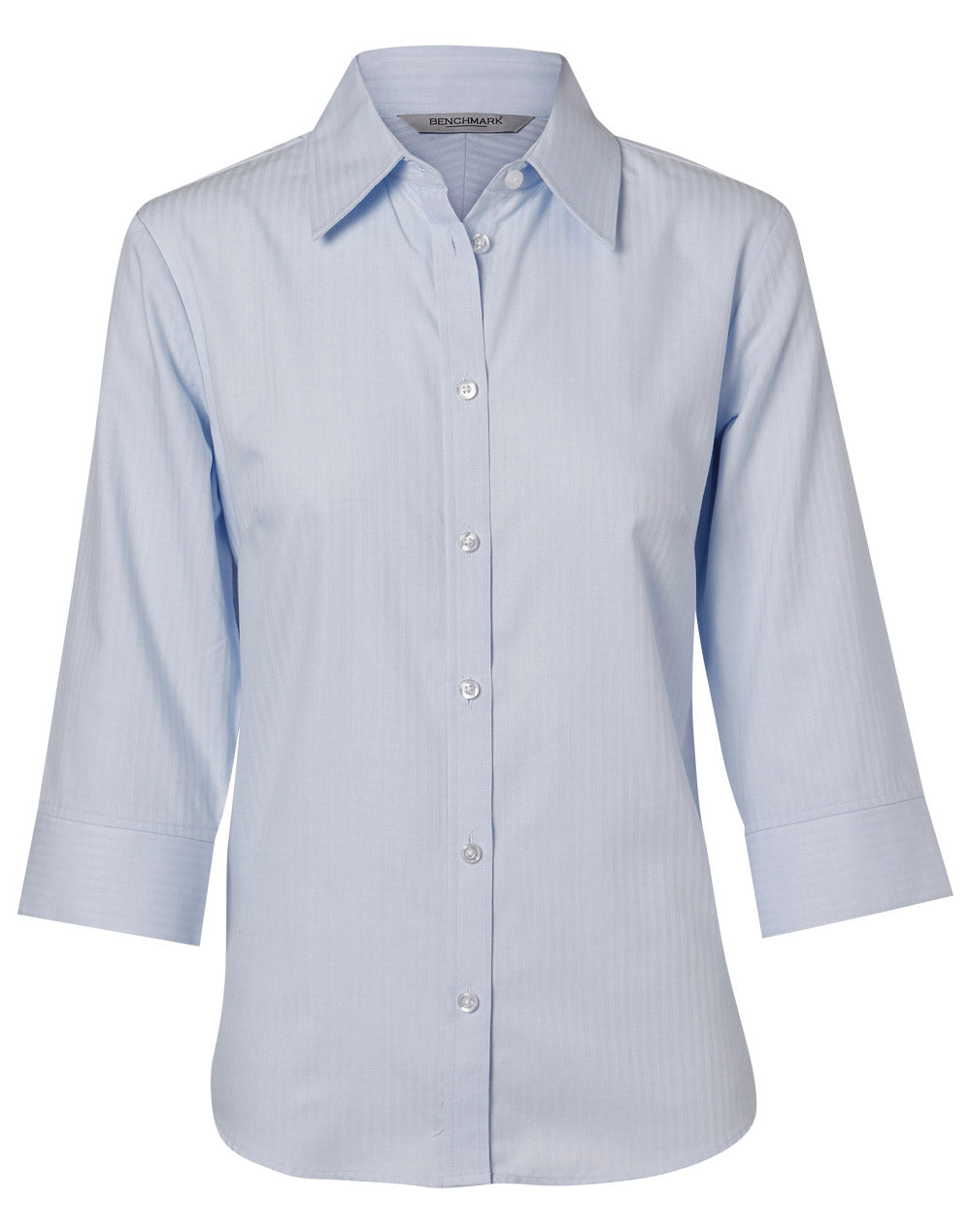 [M8113] Women's Mini Herringbone 3/4 Sleeve Shirt