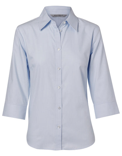 [M8113] Women's Mini Herringbone 3/4 Sleeve Shirt