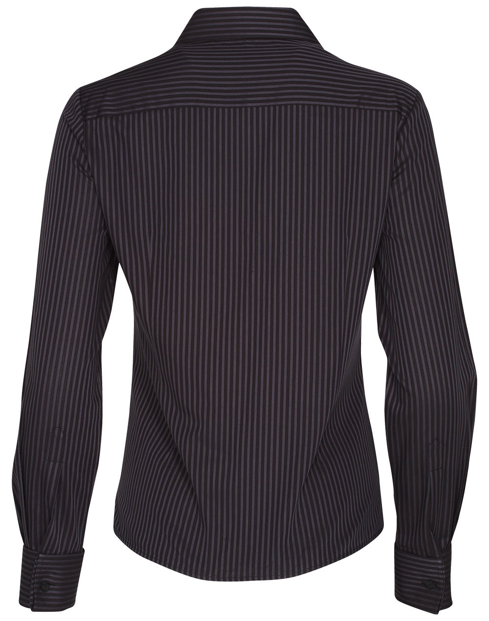 [M8132] Women's Dobby Stripe Long Sleeve Shirt