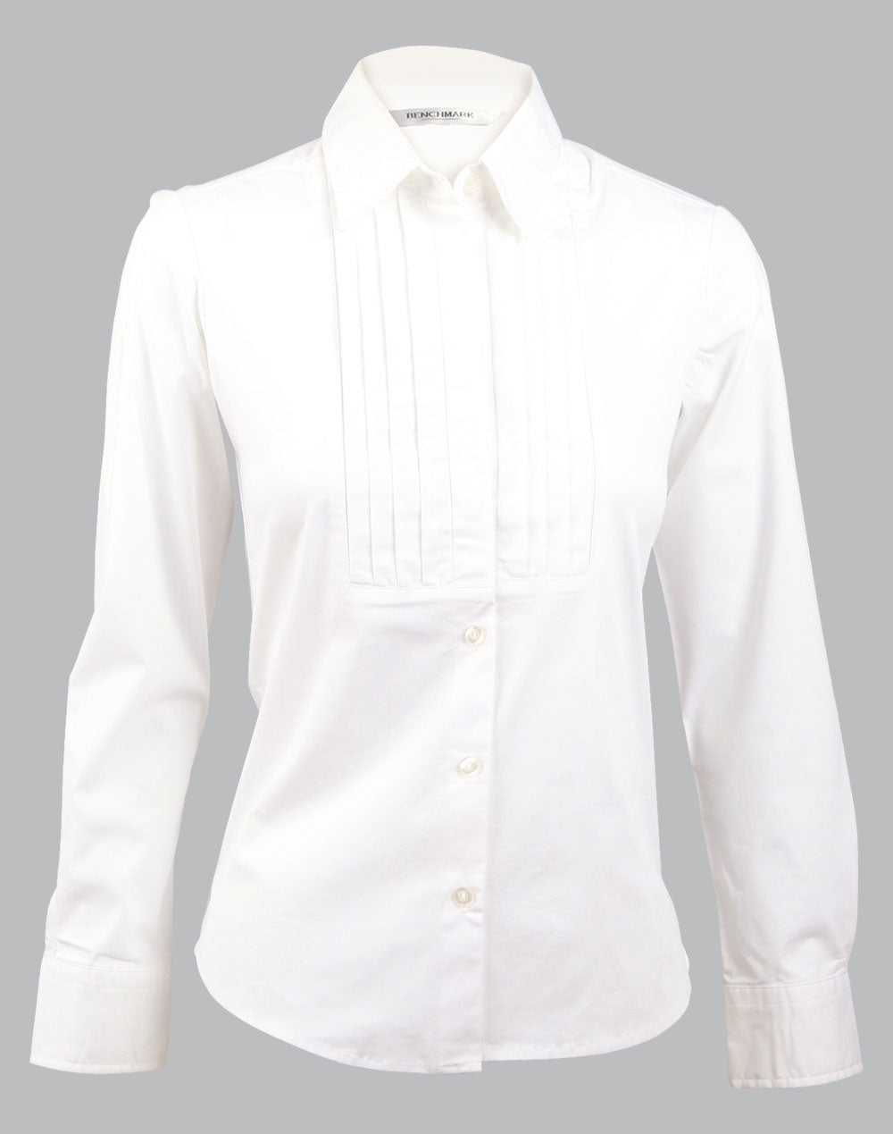 [M8192] Women's Stretch Tuck Front Long Sleeve Shirt