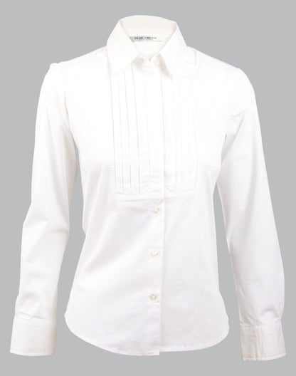 [M8192] Women's Stretch Tuck Front Long Sleeve Shirt