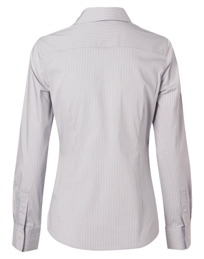 [M8200L] Women's Ticking Stripe L/S Shirt
