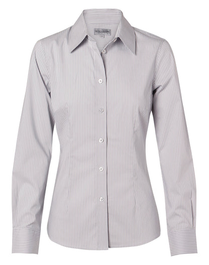 [M8200L] Women's Ticking Stripe L/S Shirt