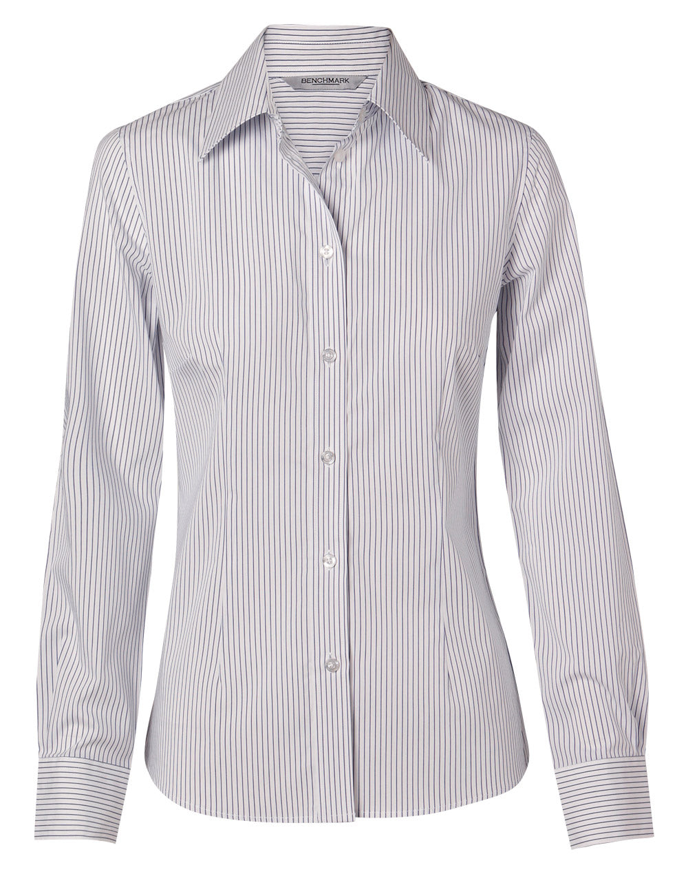 [M8200L] Women's Ticking Stripe L/S Shirt