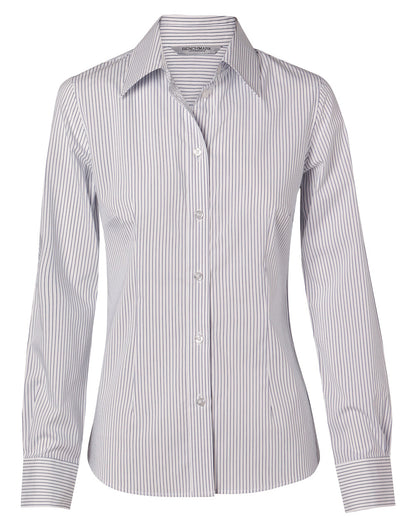 [M8200L] Women's Ticking Stripe L/S Shirt