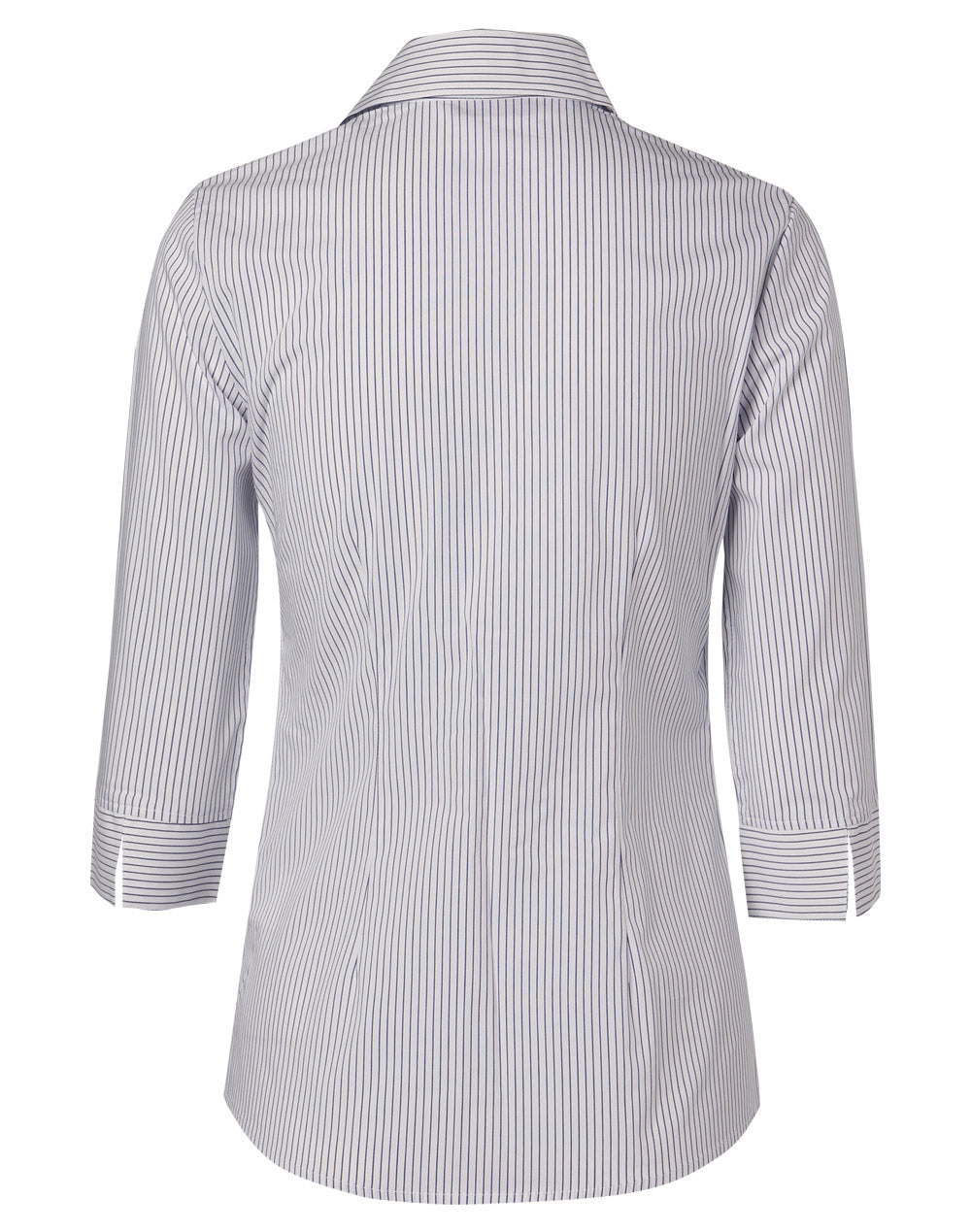 [M8200Q] Women's Ticking Stripe 3/4 Sleeve Shirt