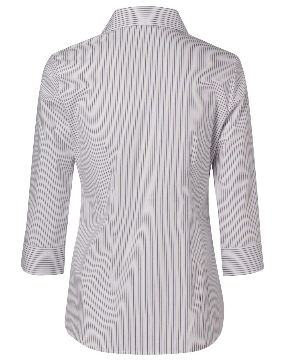 [M8200Q] Women's Ticking Stripe 3/4 Sleeve Shirt