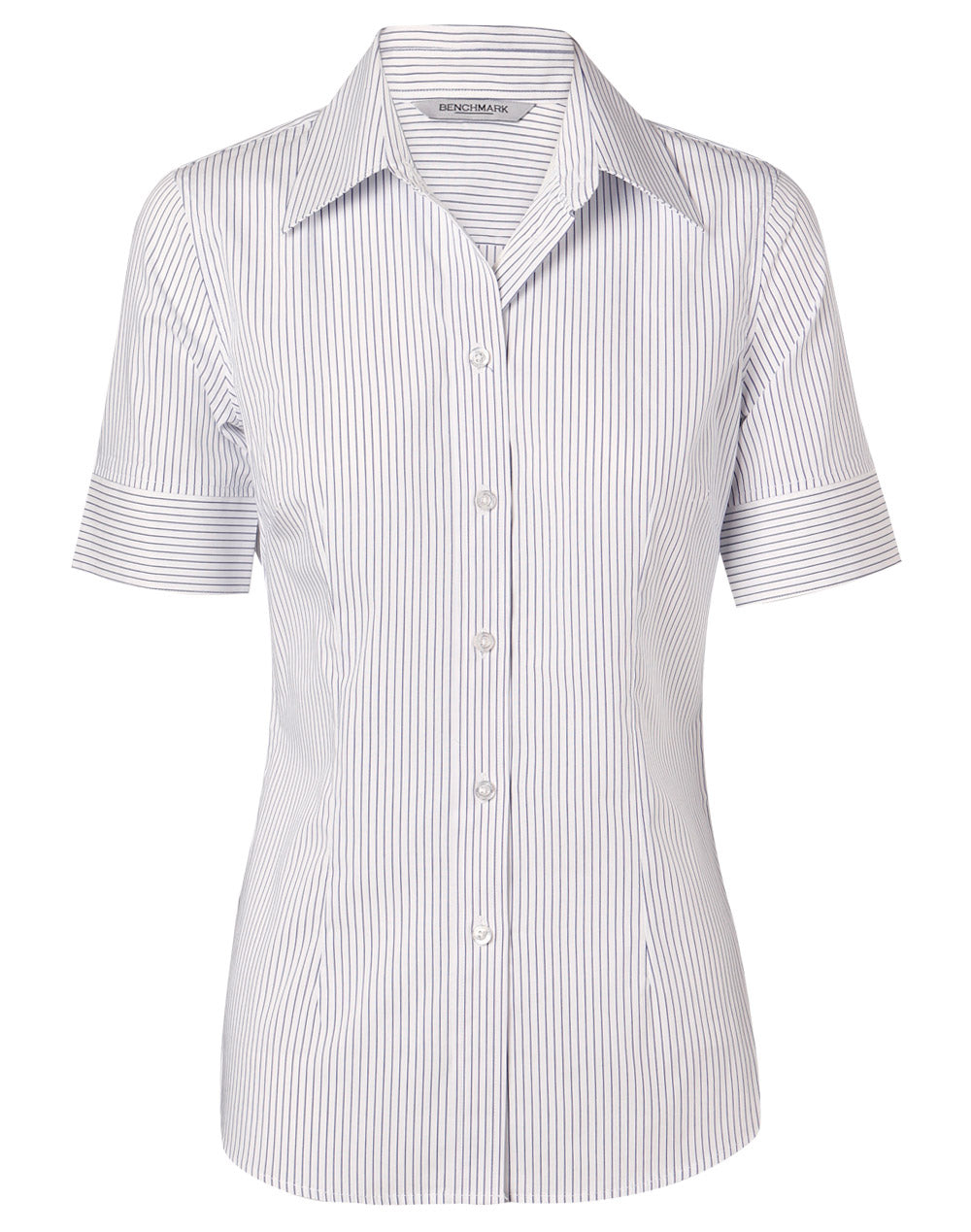 [M8200S] Women's Ticking Stripe S/S Shirt