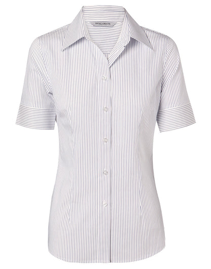 [M8200S] Women's Ticking Stripe S/S Shirt
